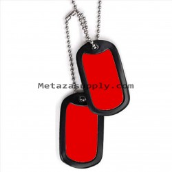 US Army Dog Tag Set, Red