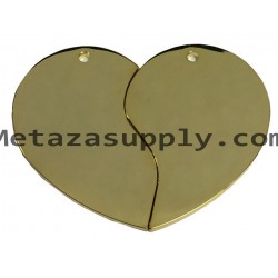 Metaza Heart Silver pendant with stones, 44x43