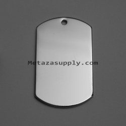 Metaza Dog Tag silver pendant, 29x50