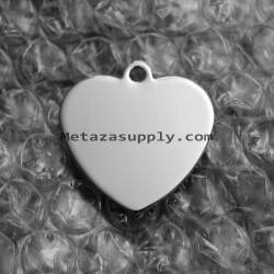 Metaza Heart shape silver pendant, 30x27