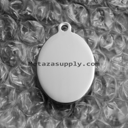 Metaza Oval silver pendant, 23x29