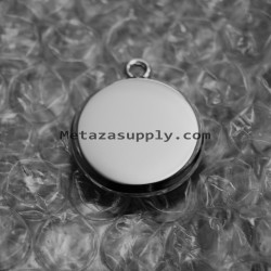 Metaza 3D Round silver pendant, 23x23
