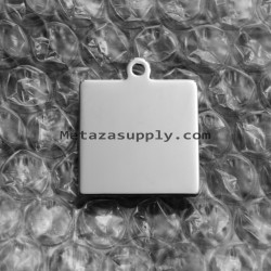 Metaza Square silver pendant, 20x20