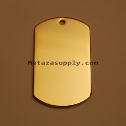 Metaza Dog Tag Gold pendant, 22x36