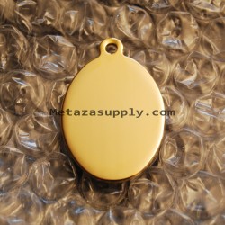 Metaza Oval Gold pendant, 23x29