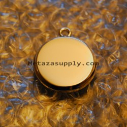Metaza Gold 3D Round pendant, 23x23